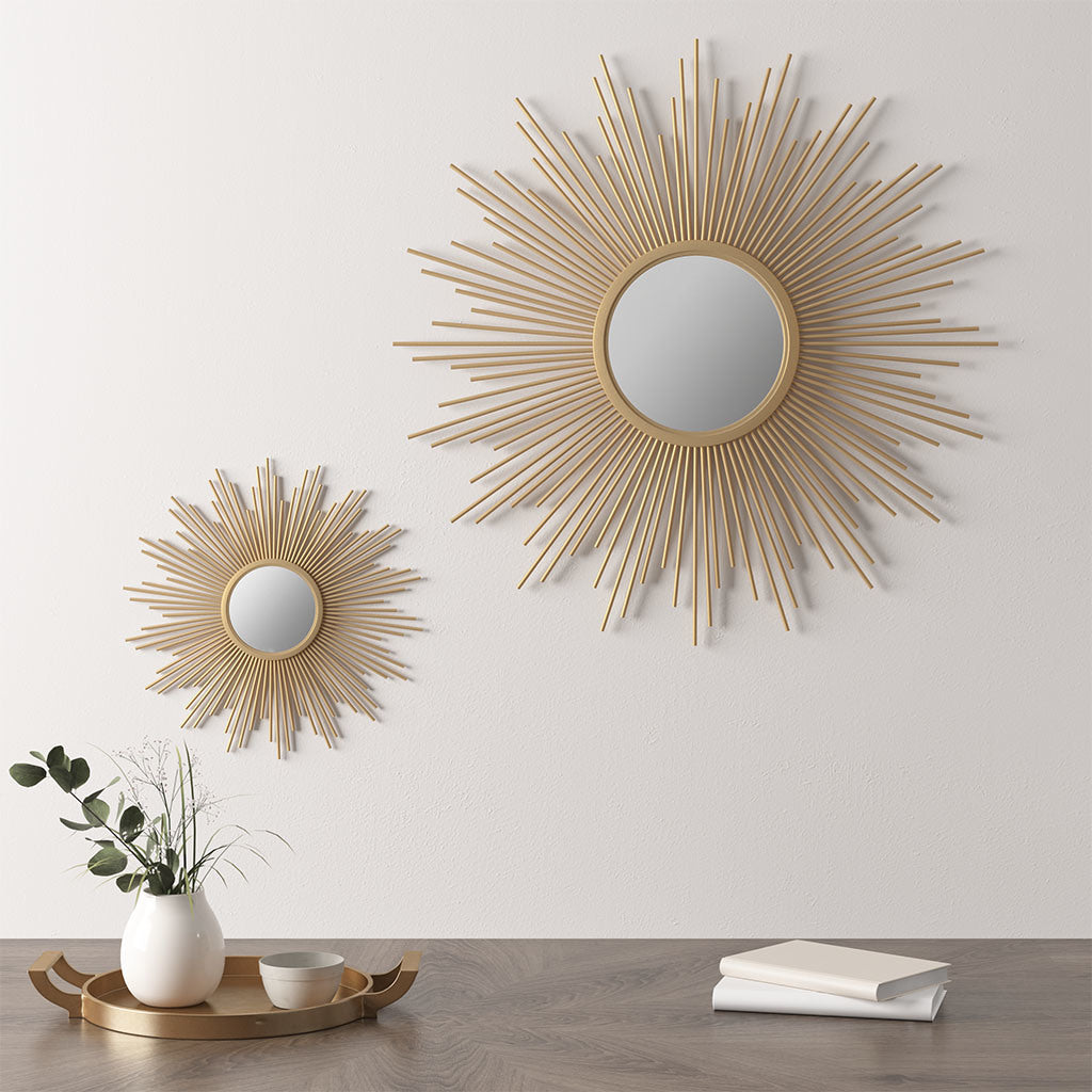 Sunburst Wall Decor Mirror 14.5"D