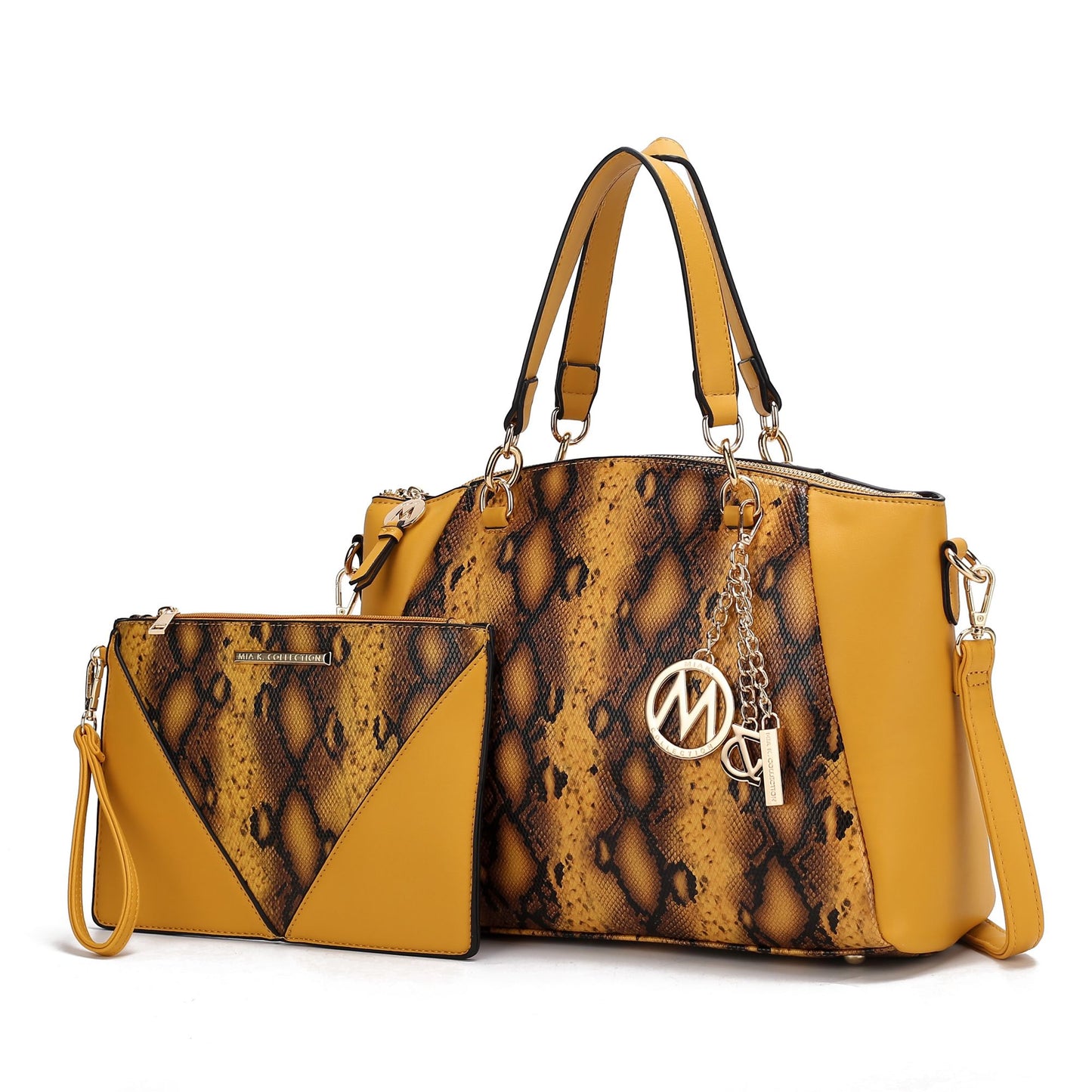 MKF Collection Addison Snake Embossed Women Tote Bag with matching Wristlet by Mia k