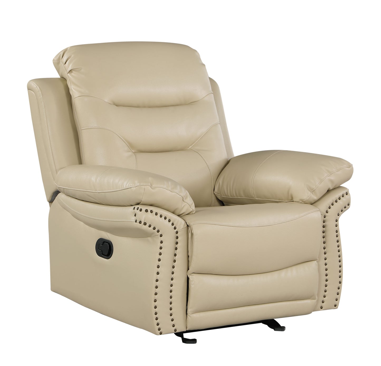 Global United Leather Air Upholstered Chair with Fiber Back