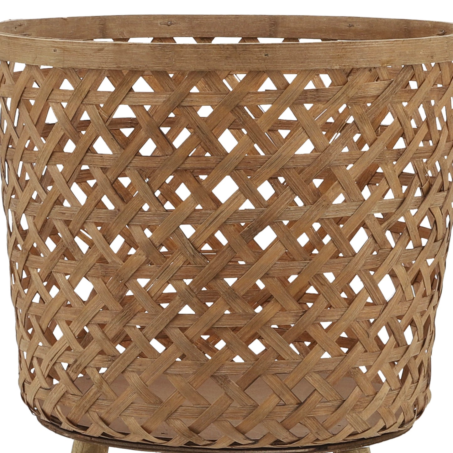 S/3 BAMBOO PLANTERS 11/13/15" NATURAL