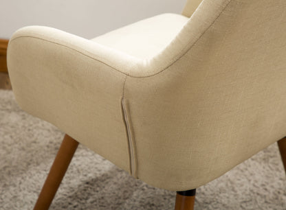 Tuchico Contemporary Fabric Accent Chair, Tan