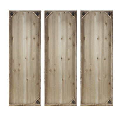 Two-tone Geometric 3-piece Wood Wall Decor Set