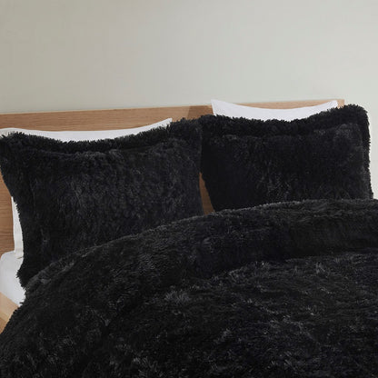 Shaggy Long Fur Comforter Mini Set