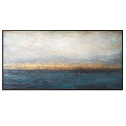 100% Handmade Abstract 3 Toned Color Texture Large Oil Painting on Canvas