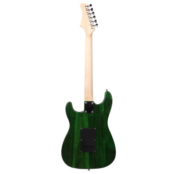 ST Stylish Electric Guitar with Black Pickguard Green