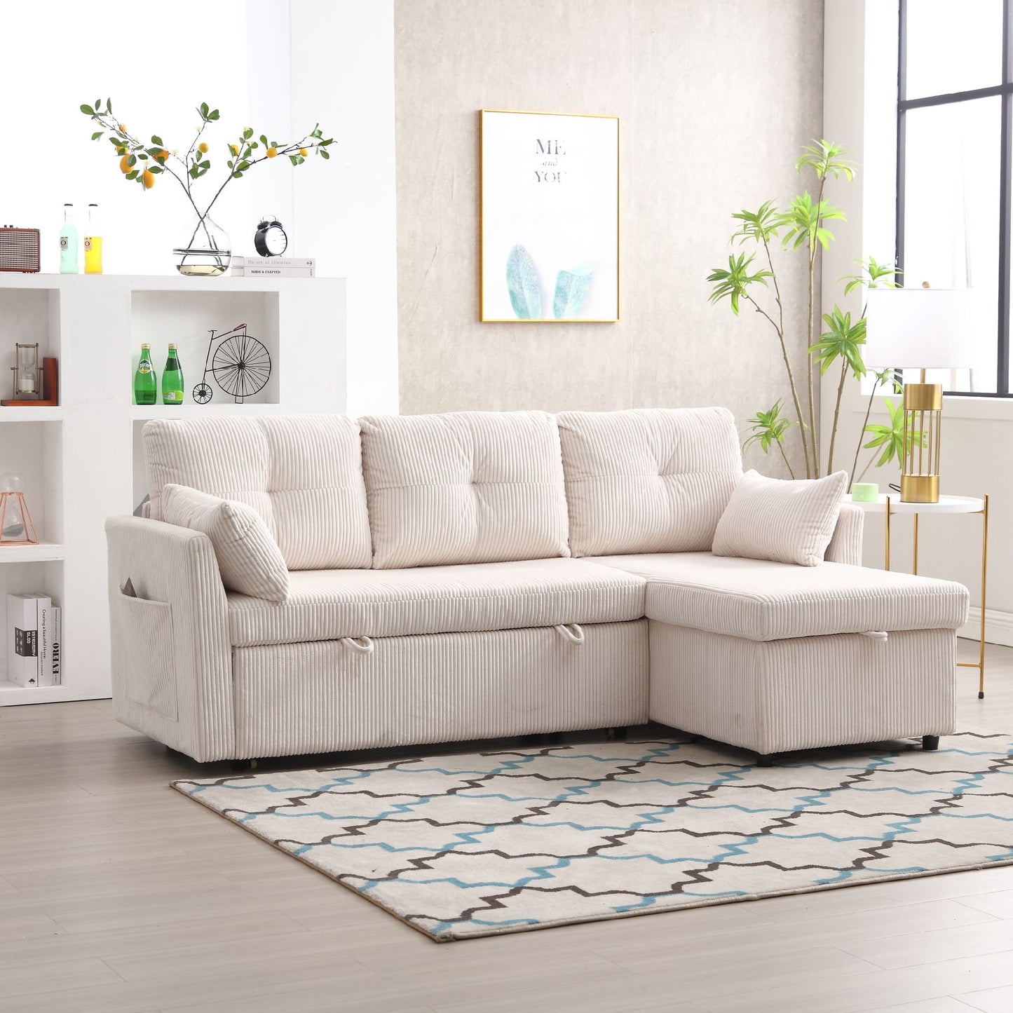 UNITED Modular Sectional Sofa L Shaped Modular Couch with Reversible Chaise Modular Sofa Sectional Couch with Storage Seats