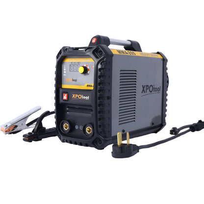 110/220V MMA Welder, 200A Stick ARC Welding Machine IGBT Inverter Digital Display LCD Hot Start Welder with Electrode Holder, Work Clamp, Input Power Adapter Cable Dual Voltage DC