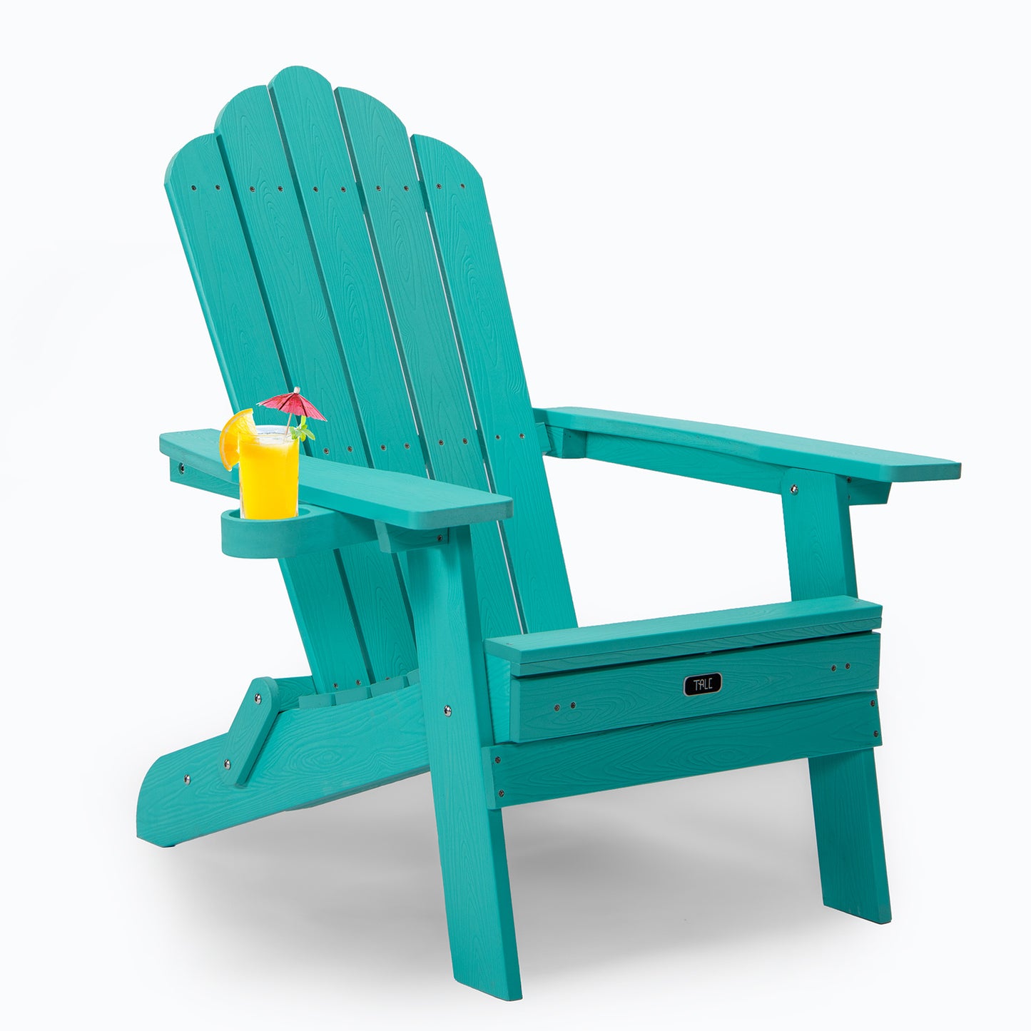 TALE Folding Adirondack Chair with Pullout Ottoman and Cup Holder