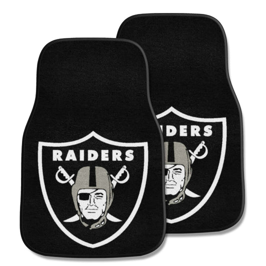 NFL - Las Vegas Raiders 2-pc Carpeted Car Mats 17"x27"