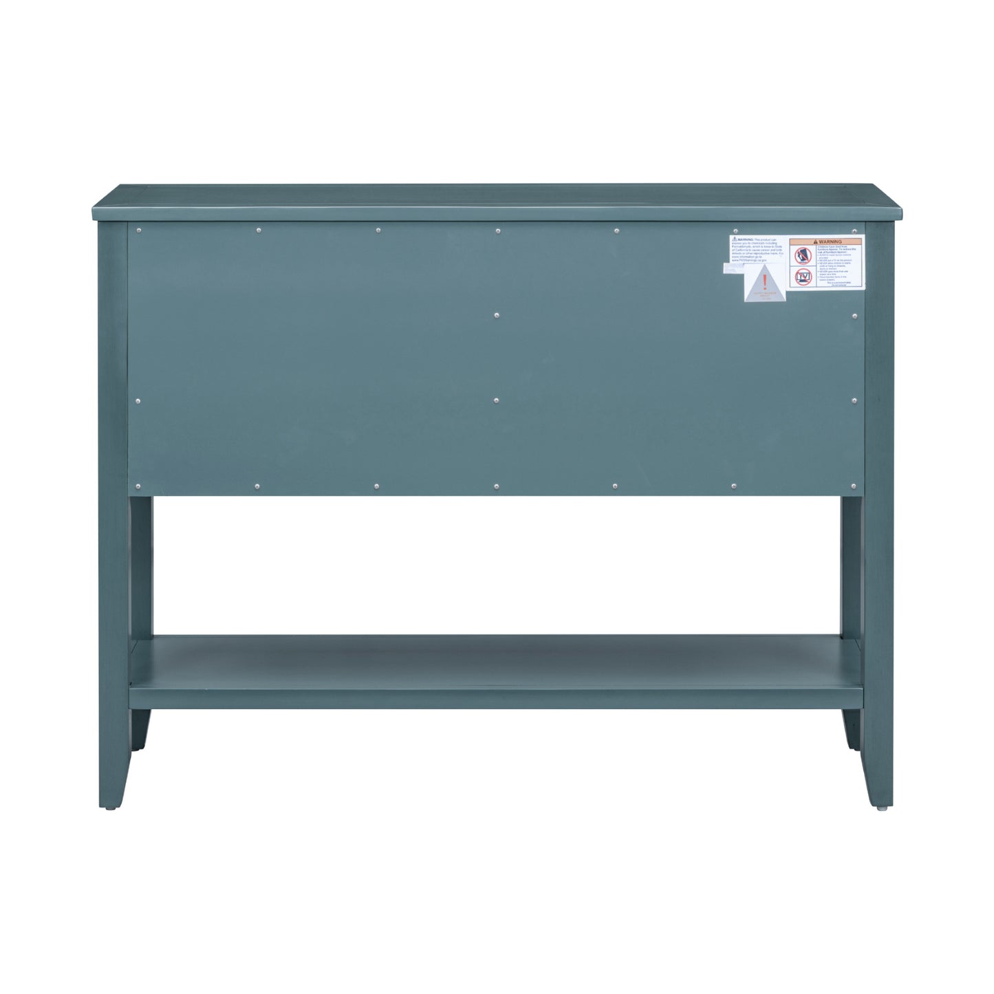 TREXM Cambridge Series Ample Storage Vintage Console Table with Four Small Drawers and Bottom Shelf for Living Rooms, Entrances and Kitchens (Dark Blue,OLD SKU: WF190263AAM)