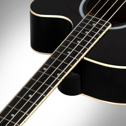 [Do Not Sell on Amazon] Glarry GMB101 4 string Electric Acoustic Bass Guitar w/ 4-Band Equalizer EQ-7545R Black