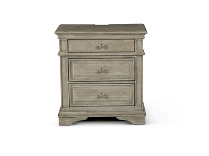 Highland Park - Nightstand With USB - Waxed Driftwood