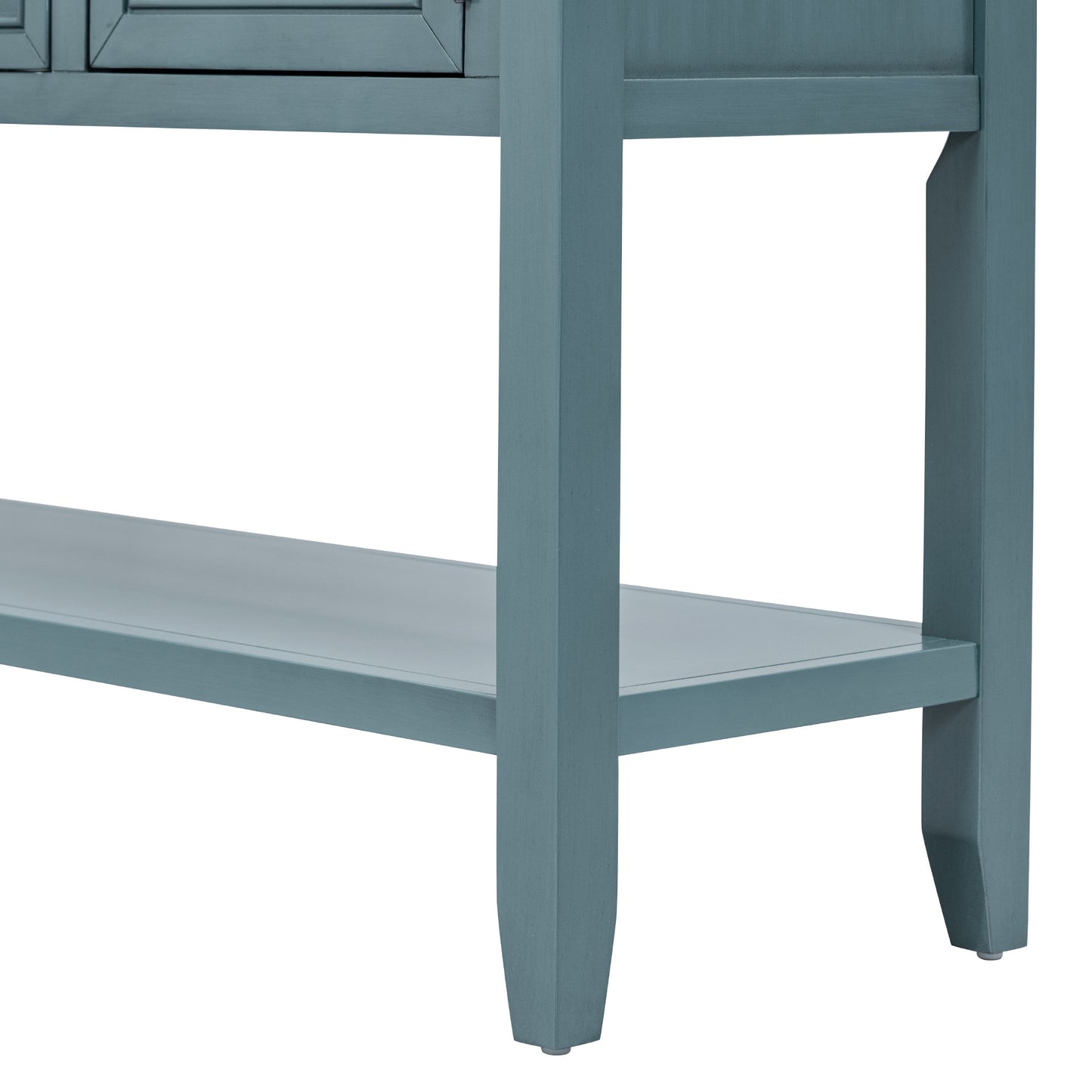 TREXM Cambridge Series Ample Storage Vintage Console Table with Four Small Drawers and Bottom Shelf for Living Rooms, Entrances and Kitchens (Dark Blue,OLD SKU: WF190263AAM)