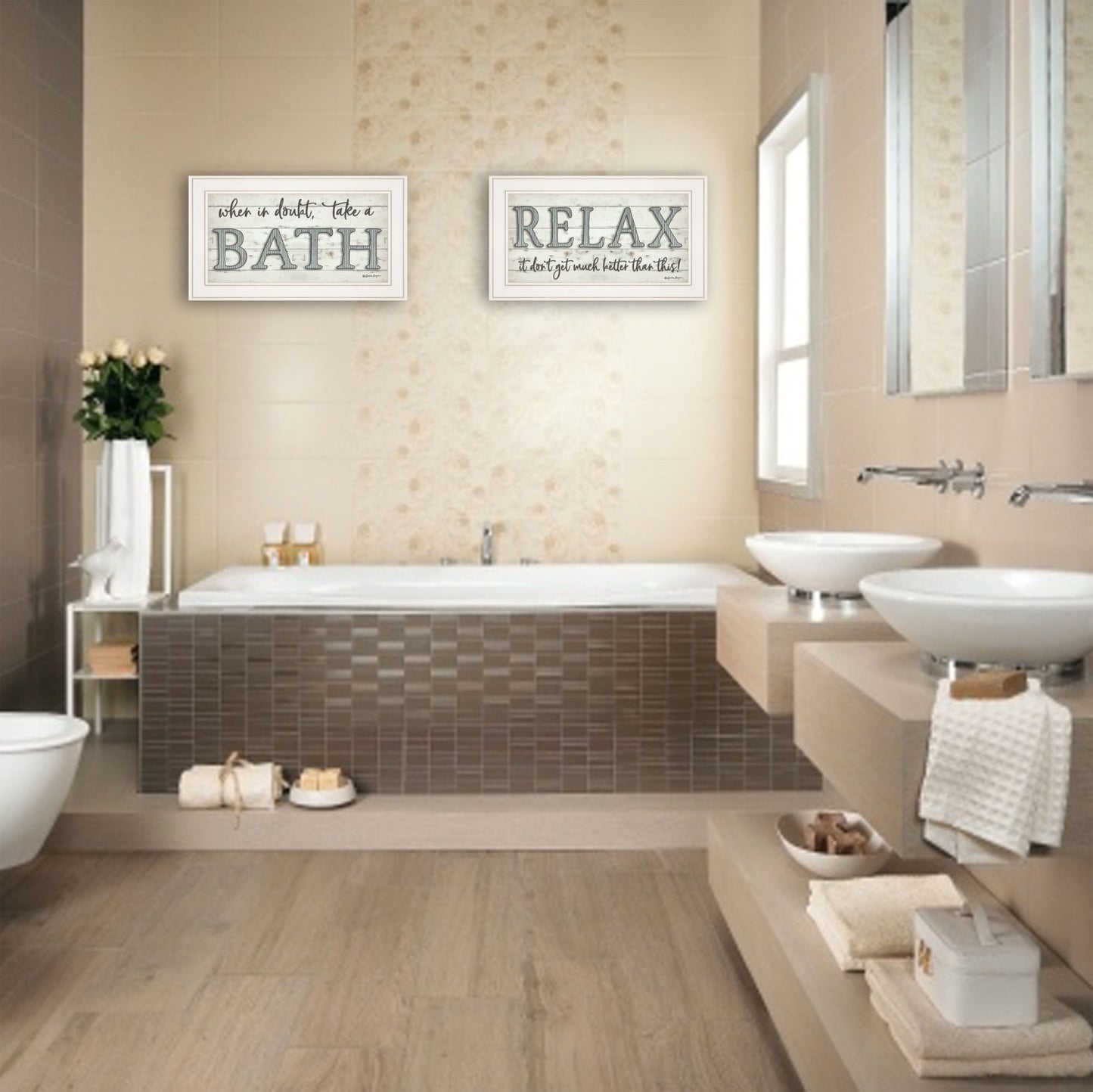 "Bath Relax" Wall Art by Susie Boyer