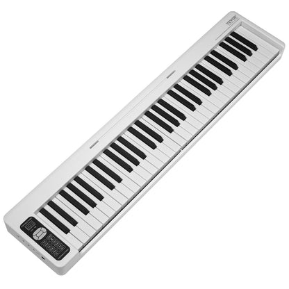 VEVOR 61 Key Folding Keyboard Piano Portable Foldable Piano Bluetooth MIDI White