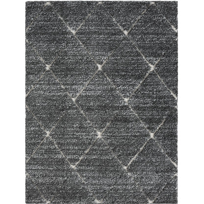 Talas Trellis Area Rug in Grey and Cream