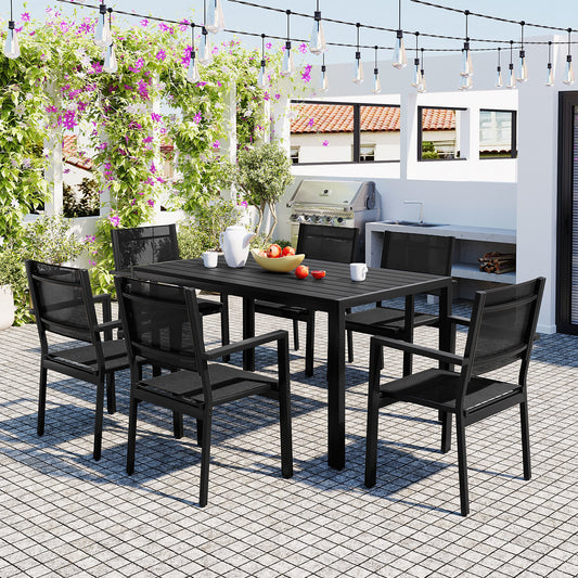 U-Style High-quality Steel Outdoor Table and Chair Set, Suitable for Patio, Balcony, Backyard.