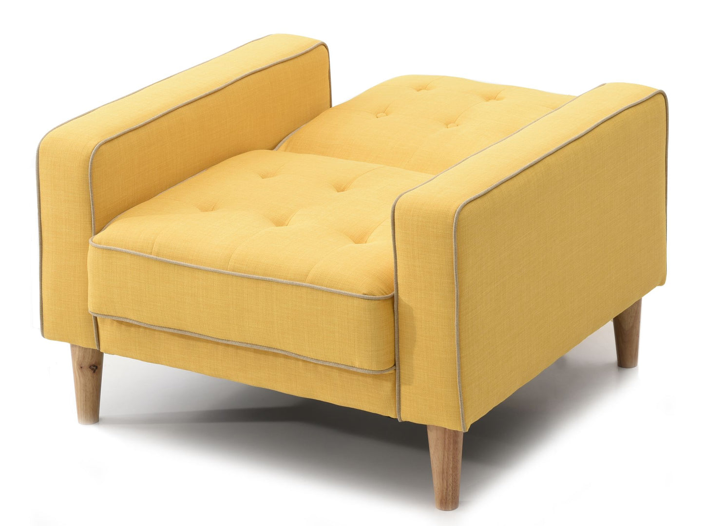 Vibrant Yellow Contemporary Chair Bed