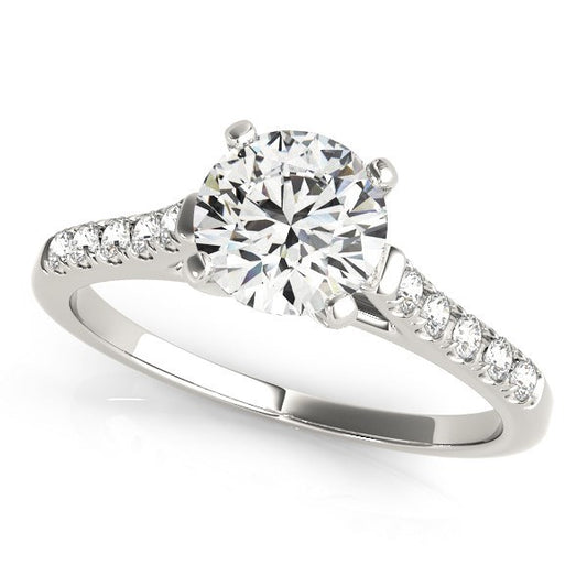 White Gold 14k Cathedral Design Diamond Engagement Ring (1 1/8 cttw)