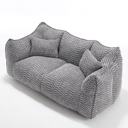 Soft beanbag chair with high resilience foam core for two people. The comfortable square recliner sofa is ideal for family members and friends engaged in games, reading, watching TV