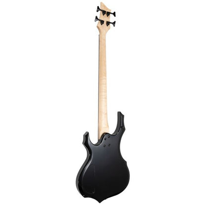 [Do Not Sell on Amazon]Full Size Glarry 4 String Burning Fire enclosed H-H Pickup Electric Bass Guitar with 20W Amplifier Bag Strap Connector Wrench Tool Black