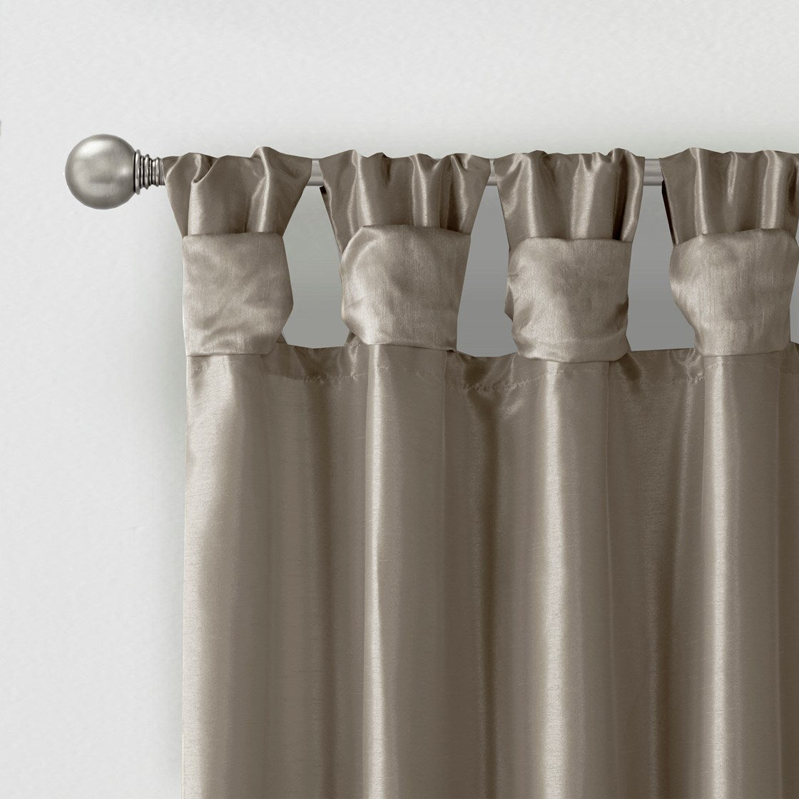 Twist Tab Lined Window Curtain Panel