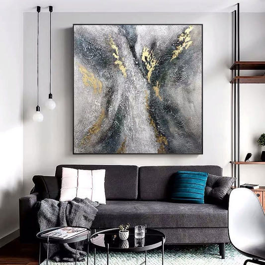 100% Handmade Modern Minimalist Abstract Oil Painting on Canvas