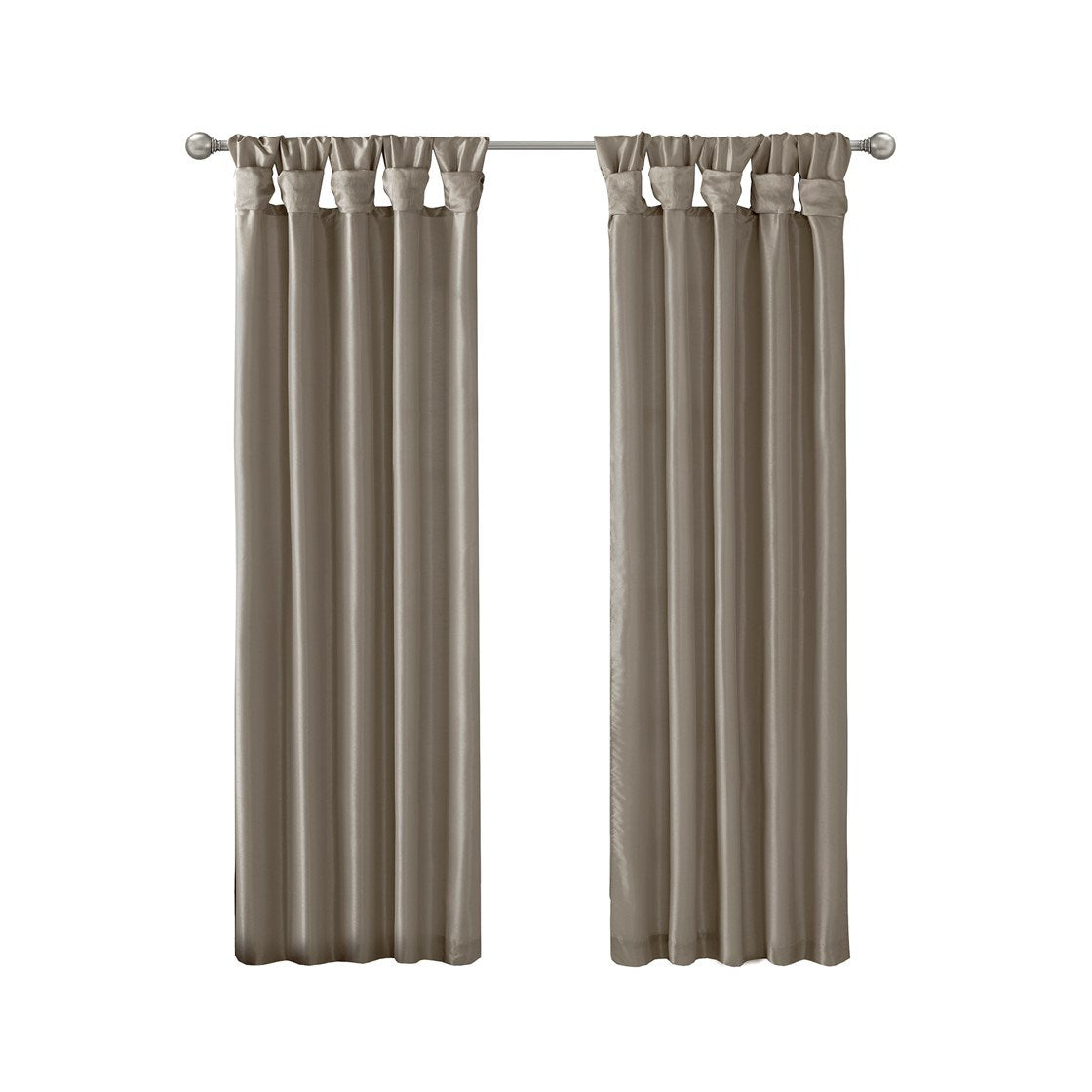 Twist Tab Lined Window Curtain Panel