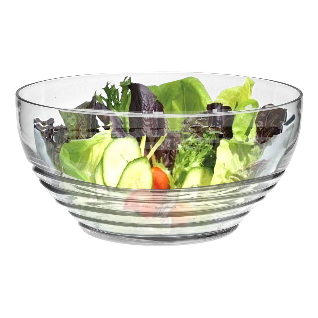 Swirl Acrylic Serving Bowls, Unbreakable Large Plastic Bowls, Soup Bowls, Salad Bowls, Cereal Bowl for Snacks, BPA Free