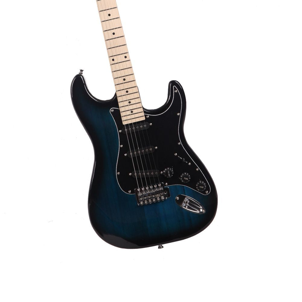 ST Stylish Electric Guitar with Black Pickguard Dark Blue