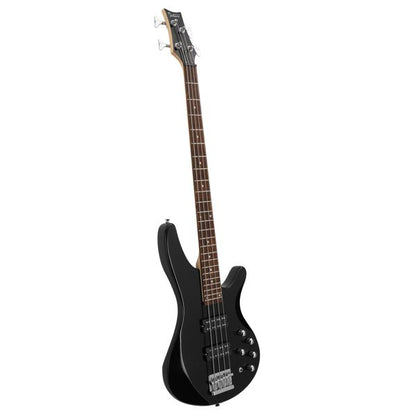 [Do Not Sell on Amazon]Glarry 44 Inch GIB 4 String H-H Pickup Laurel Wood Fingerboard Electric Bass Guitar with Bag and other Accessories Black