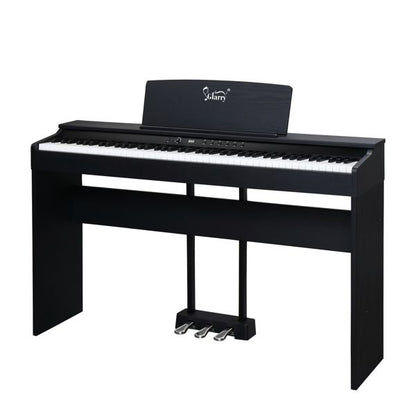 [Do Not Sell on Amazon]Glarry GDP-105 88 Keys Standard Full Weighted Keyboards Digital Piano with Furniture Stand, Power Adapter, Triple Pedals, Headphone, for All Experience Levels Black