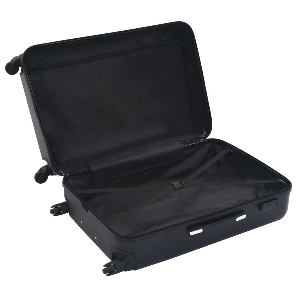 Hardcase Trolley Set 3 pcs Black ABS