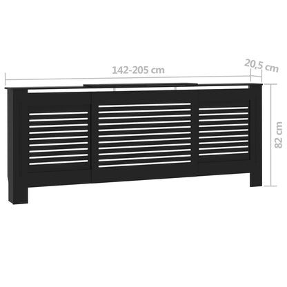 MDF Radiator Cover Black 80.7"