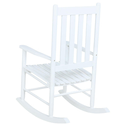 White Slat Back Rocking Chair