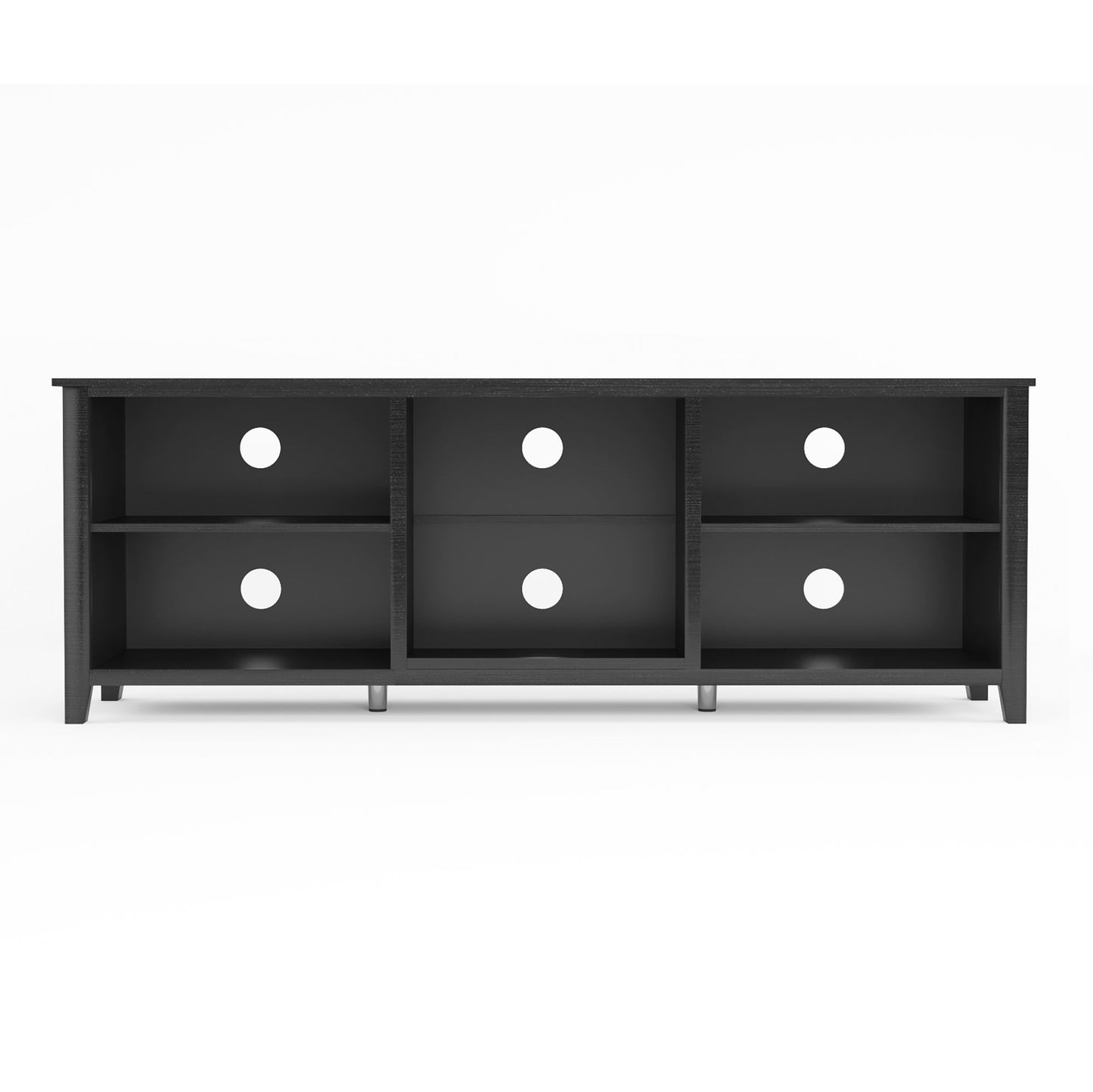 TV Stand Storage Media Console Entertainment Center,Tradition Black