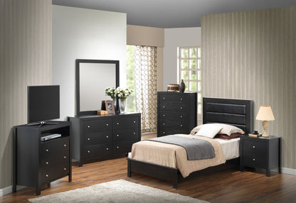 Stylish Transitional Twin Bed In Black