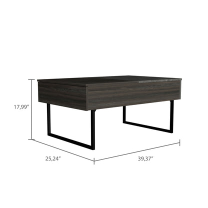 Westover Rectangle Lift Top Coffee Table Carbon Espresso and Onyx