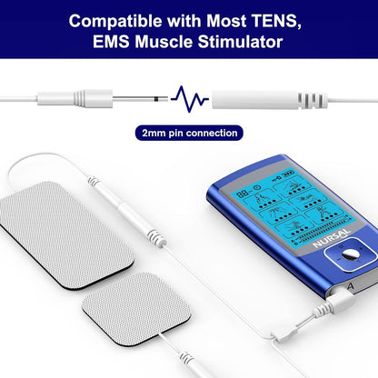 TENS Unit Replacement Pads, NURSAL Reusable TENS Electrode Pads 2x2 20pcs with Upgraded Self-Stick Performance for Electrotherapy, Compatible with AUVON TENS, TENS 7000, Etekcity, Nicwell Care Tens