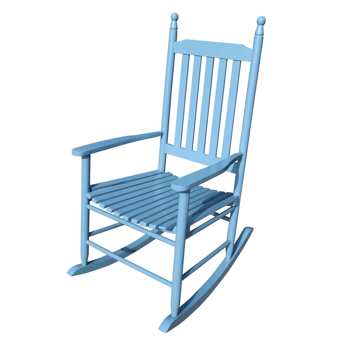 wooden porch rocker chair blue