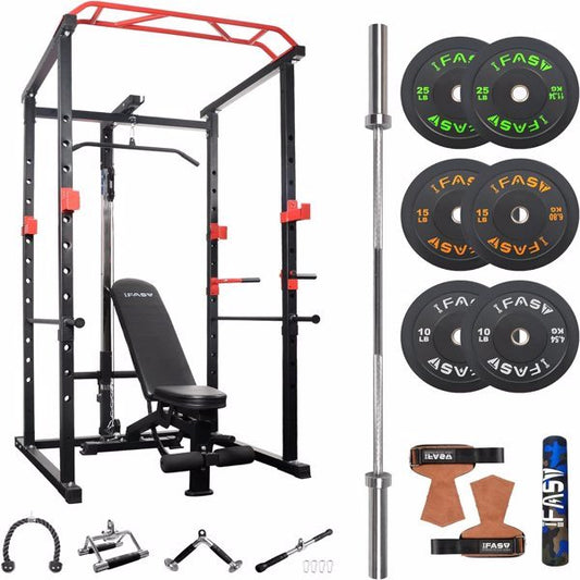 Multi-Functional Power Cage Adjustable Pullup Squat Rack Comprehensive Barbell Rack Home Gym