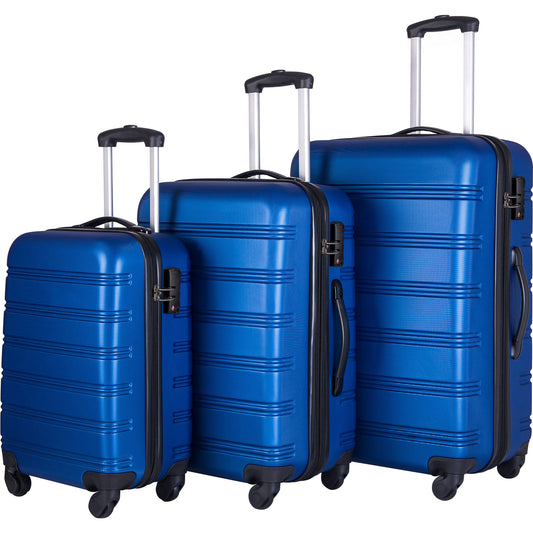 3 Piece Luggage Set Hardside Spinner Suitcase with TSA Lock 20" 24" 28" Available