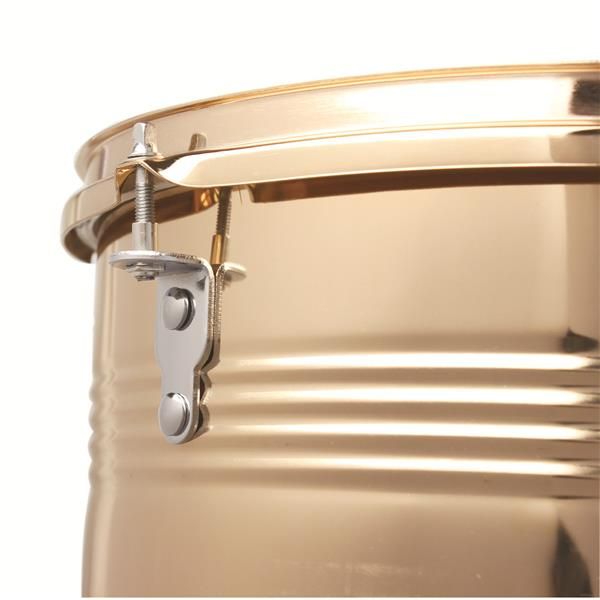 [Do Not Sell on Amazon]Glarry 13" & 14" Timbales Drum Set with Stand and Cowbell Golden