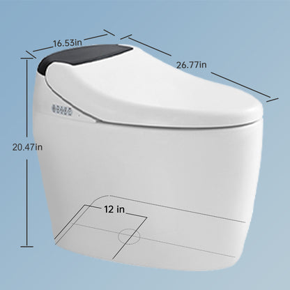 Smart Toilet with Bidet Built in, Smart Bidet Toilet Seat with AUTO Open&Close and Remote Control, Tankless Toilet with Full Wash, Kid Wash, Lady Care Wash, Bidet with Warm Water and Air Dryer