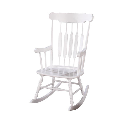 White Slat Back Rocking Chair