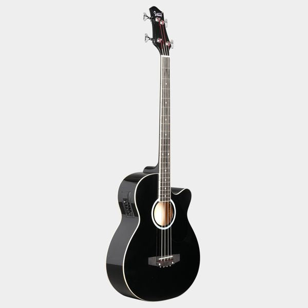 [Do Not Sell on Amazon] Glarry GMB101 4 string Electric Acoustic Bass Guitar w/ 4-Band Equalizer EQ-7545R Black