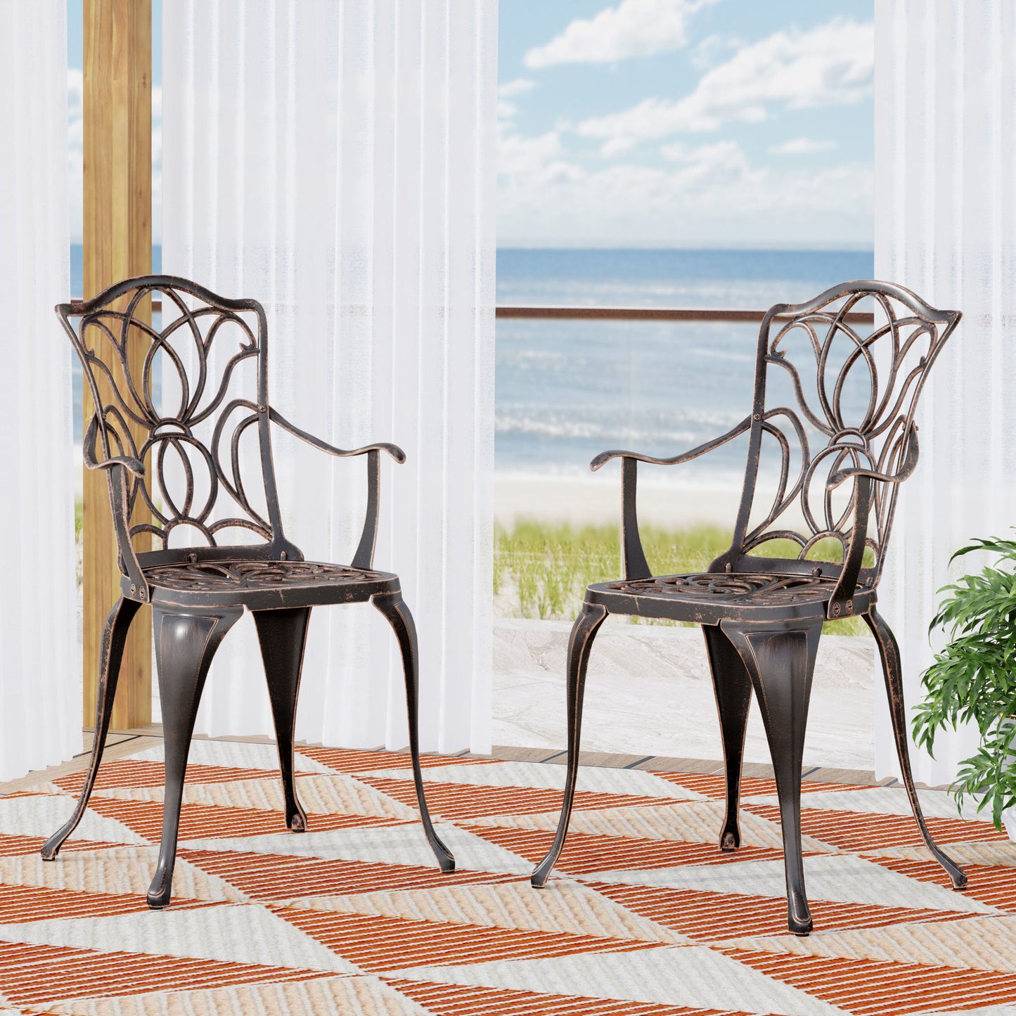 Tucson Dining Chair, Black Copper (Set of 2)