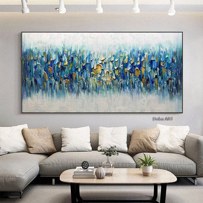 Handmade Abstract Blossom Pink Flower Oil Painting on Canvas;  Large Original Modern Textured Floral Scenery Painting Boho Wall Art Living Room Home Decor