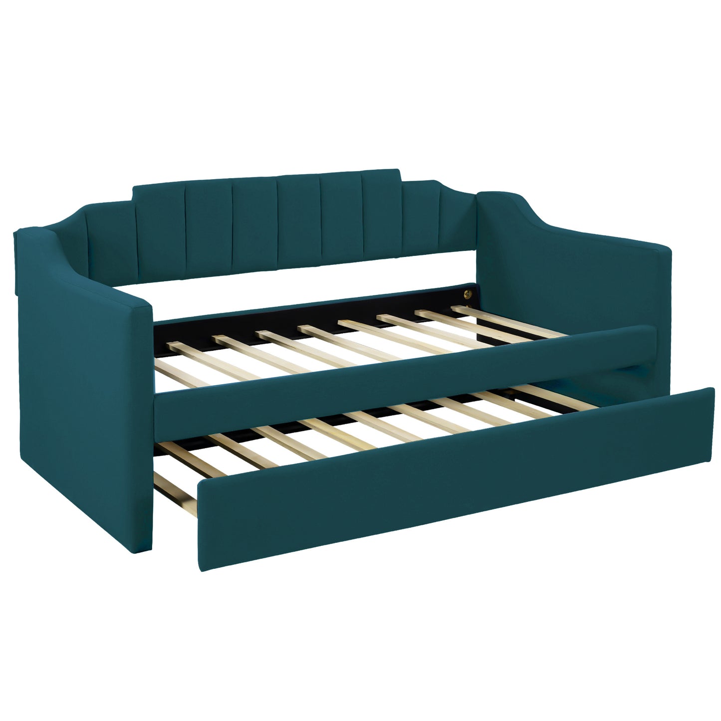 Upholstered Twin Daybed with Trundle,Green(OLD SKU:SM000218AAF)