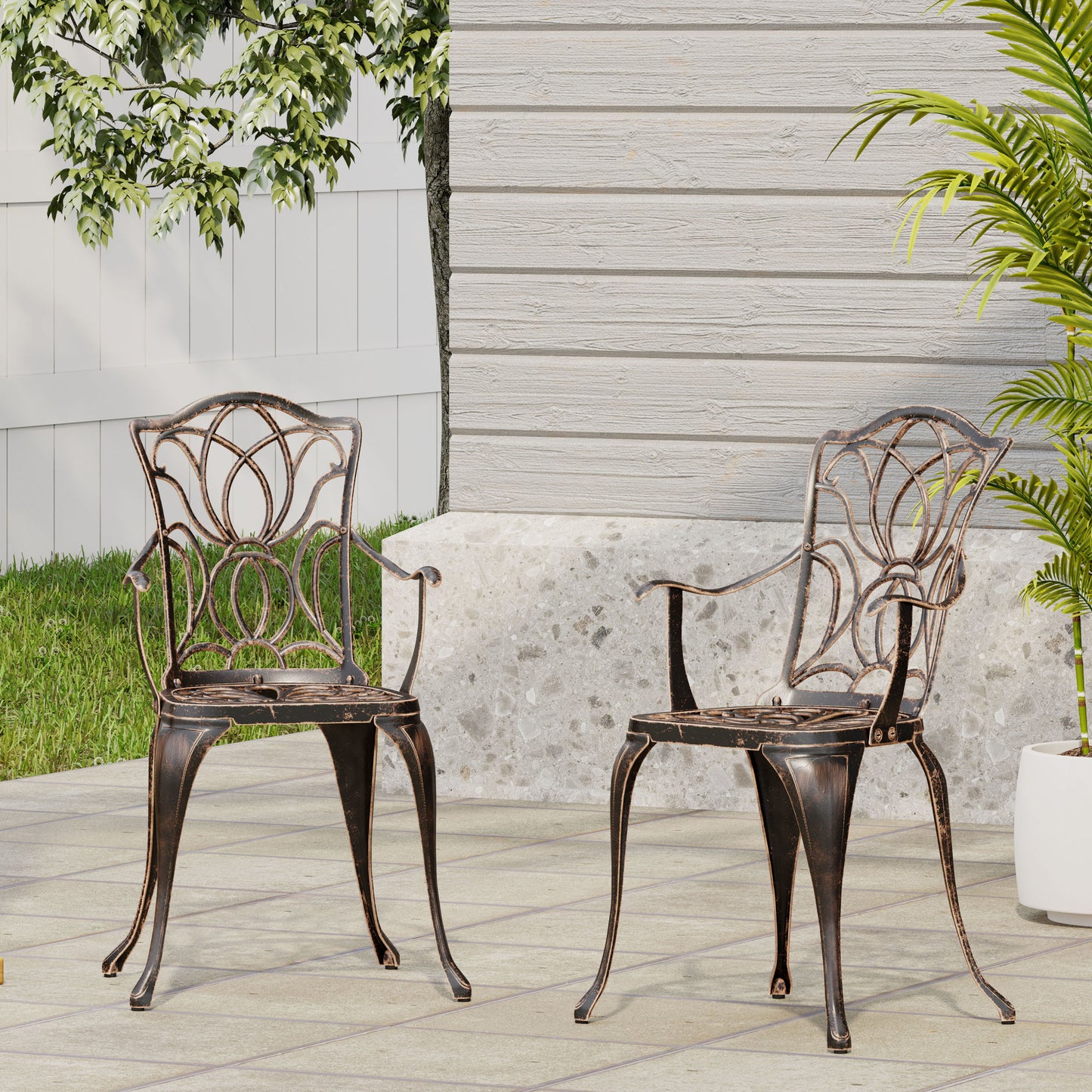 Tucson Dining Chair, Black Copper (Set of 2)